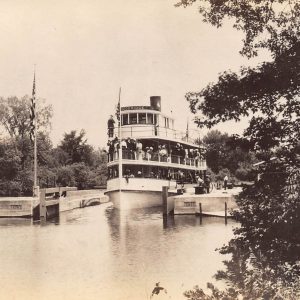Songo Lock Maine ME Steamer Steamboat Ferry Real Photo Vintage Postcard