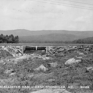 East Stoneham Maine ME McCallister Dam Real Photo RPPC Vintage Postcard