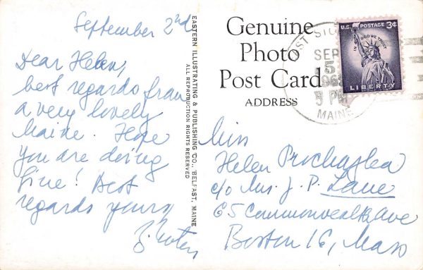 East Stoneham Maine ME McCallister Dam Real Photo RPPC Vintage Postcard - Image 2