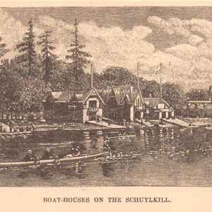 Postcard Drawing Boat-Houses On The Schuylkill River Norristown